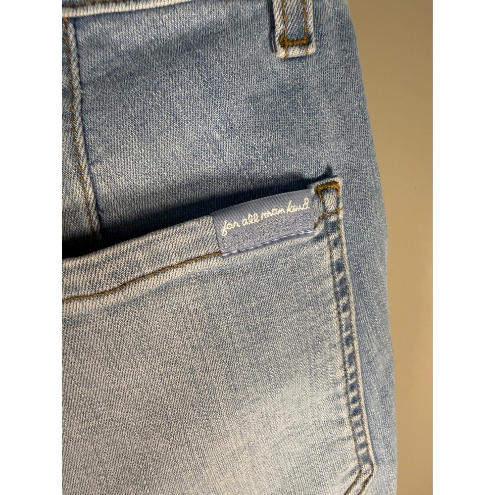 7 For All Mankind Size 31 Light Wash Flare Jeans Stretch Denim - Picture 4 of 9